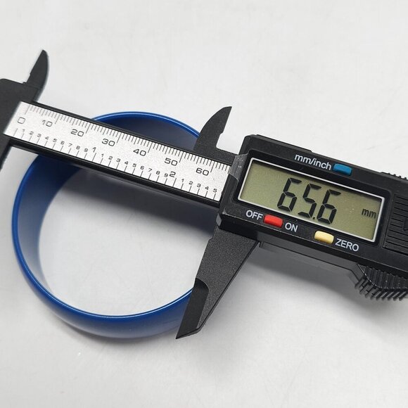 Vintage Blue Lucite Wide Bangle Bracelet Boho - Picture 4 of 5